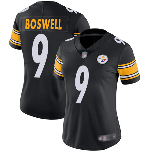 Women Pittsburgh Steelers Football #9 Limited Black Chris Boswell Home Vapor Untouchable Nike NFL Jersey